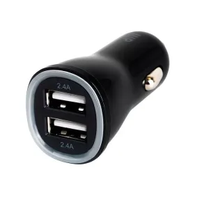 CAR CHARGER+USB PORT(IPHONE/IPAD)(BLACK)