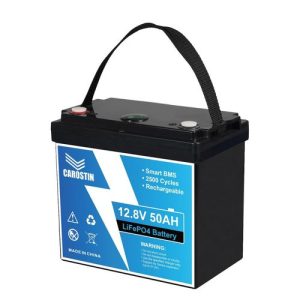 CAROSTIN 12.8V 50AH Durable Lithium LiFePO4 Battery