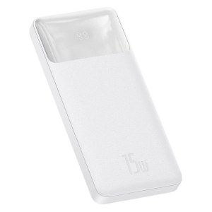 Baseus Bipow Digital Display Power Bank 10000mAh 15W White Overseas Edition